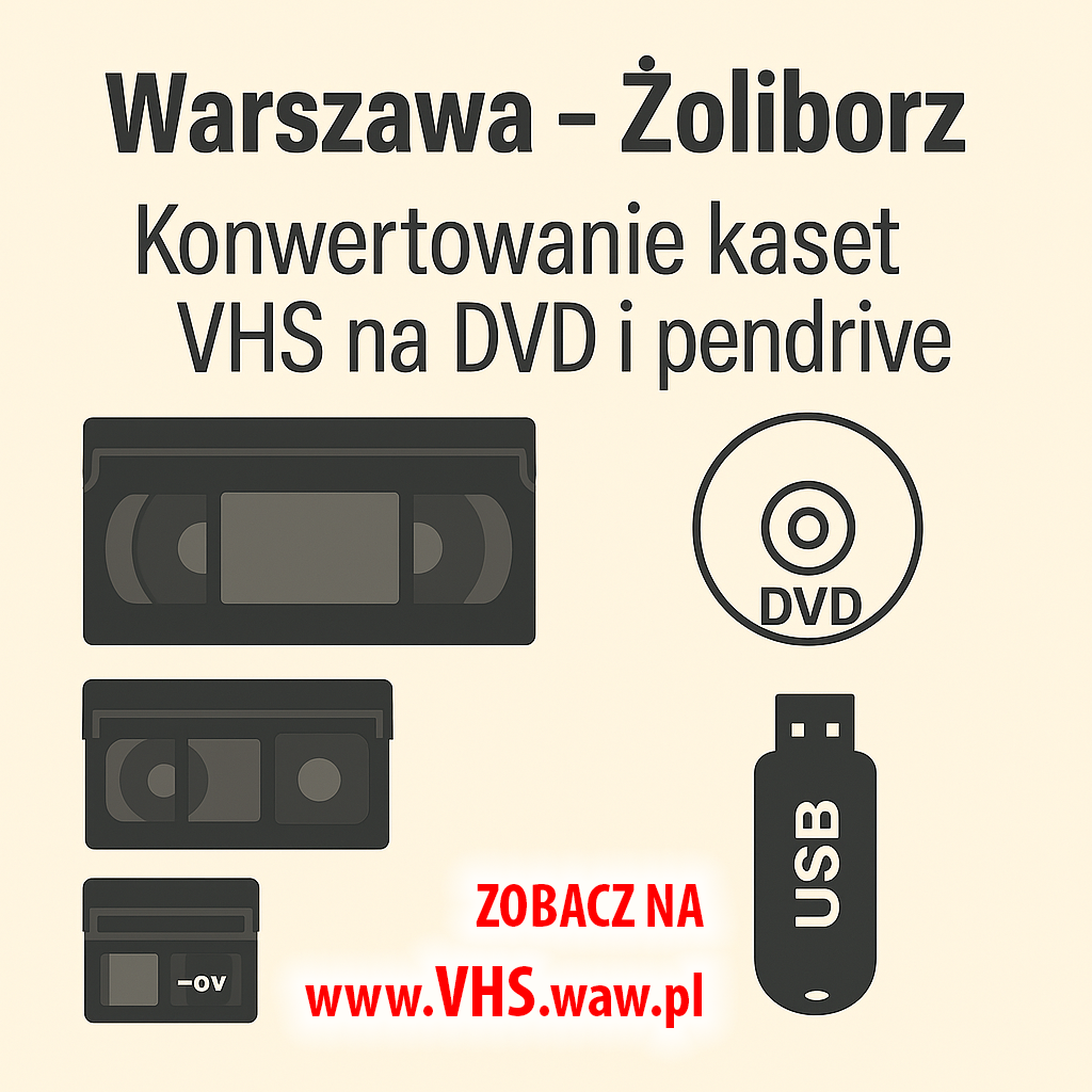 Konwersja kaset wideo na pendrive lub płyty DVD